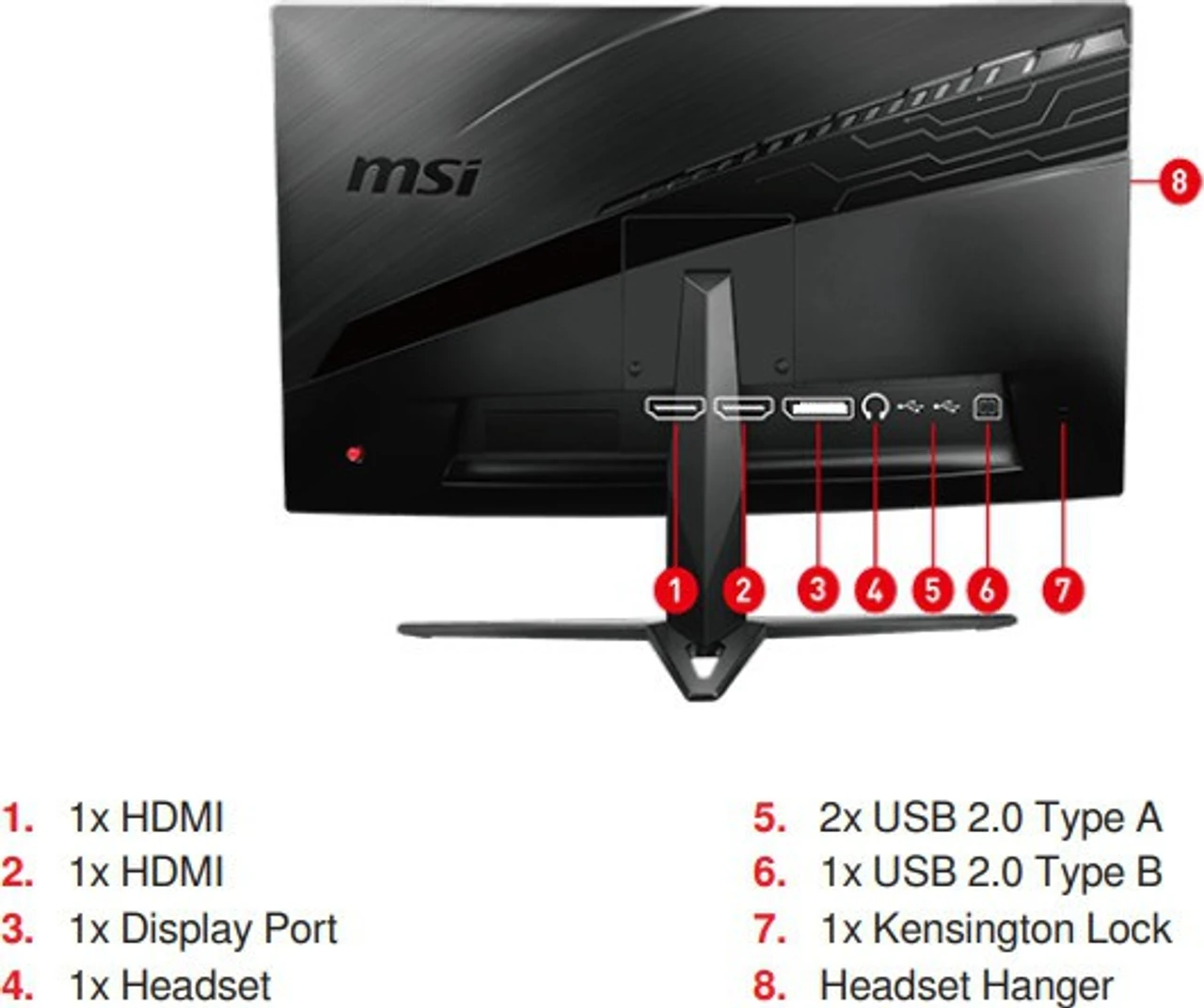 MSI Optix 24 Inch Curved Full HD VA Panel Gaming Monitor - Image 4